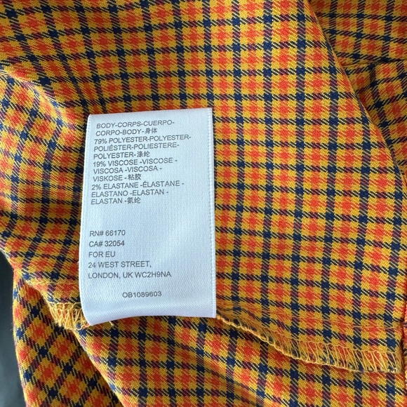 Urban Outfitters Orange Plaid Fitted Skirt - Picture 6 of 6